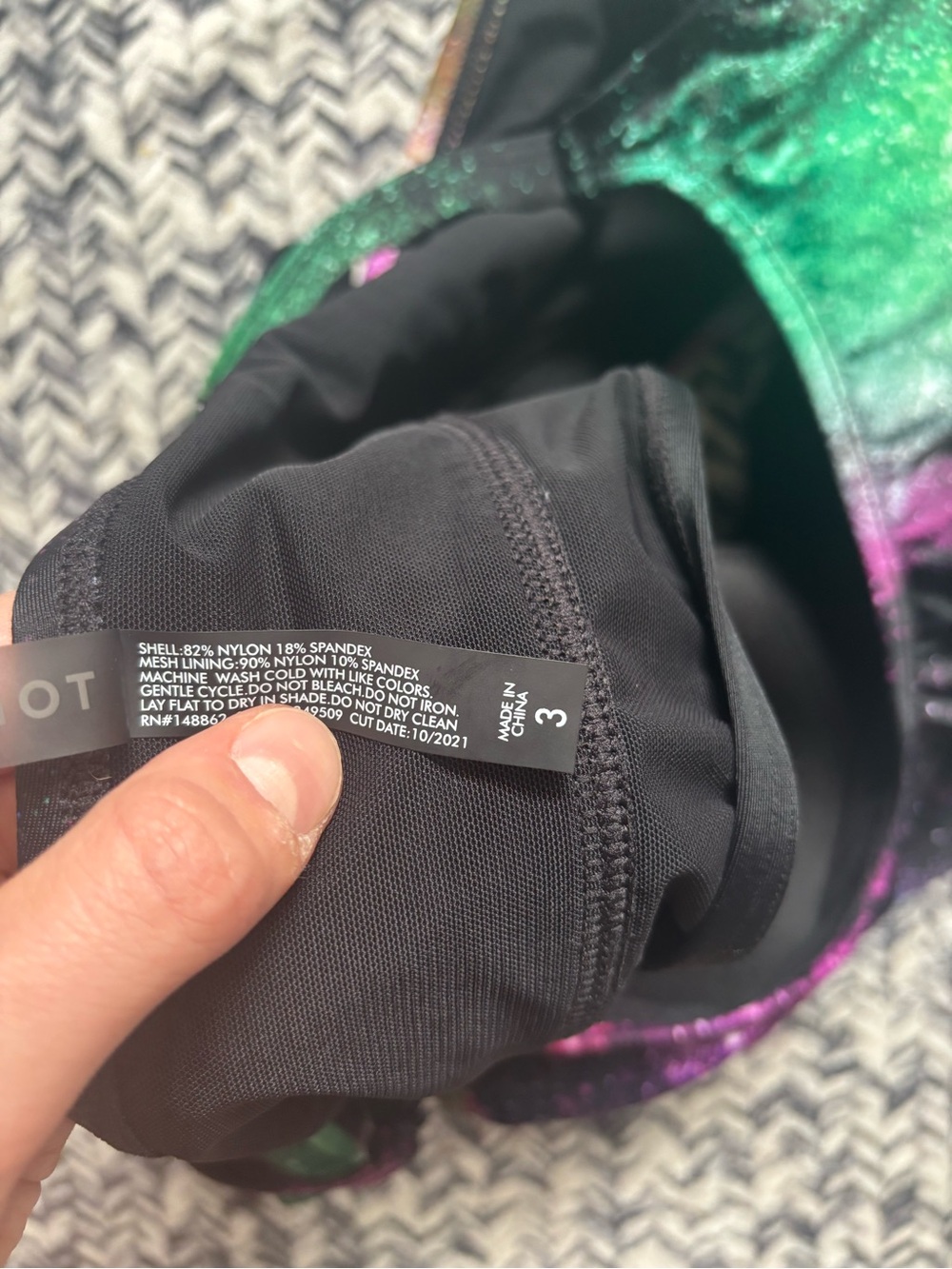 Like New Torrid Black Galaxy Bikini Top Swimwear Size 3XL - Picture 6 of 8